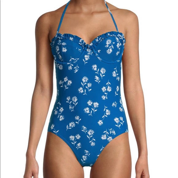 kate spade Other - NWT Kate Spade Ruffle Floral One-Piece Swimsuit M